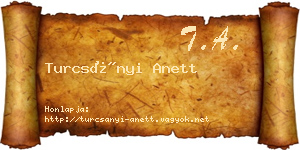 Turcsányi Anett névjegykártya