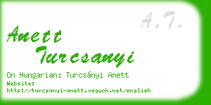 anett turcsanyi business card